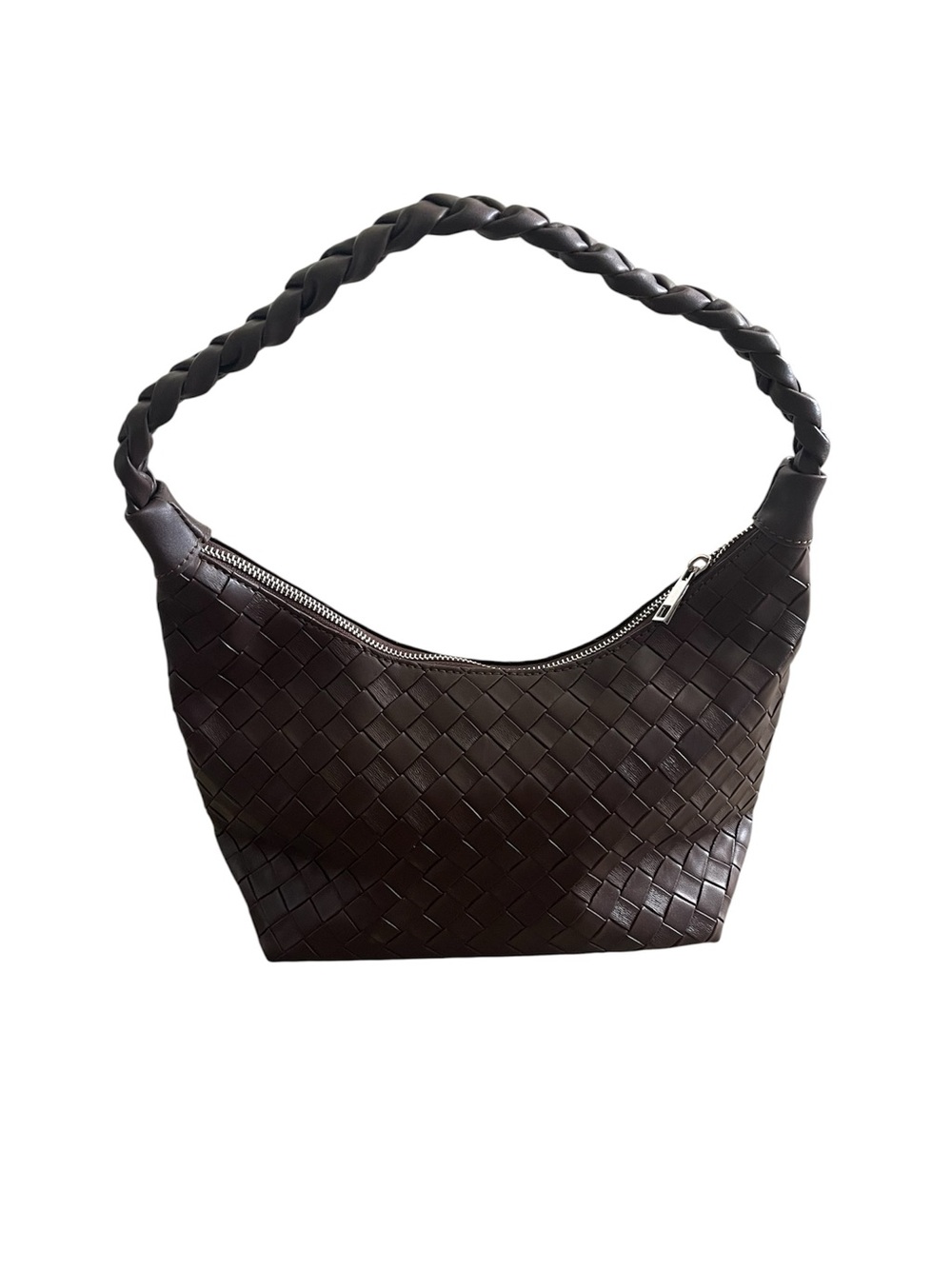 Forever 21 dark brown woven shoulder bag